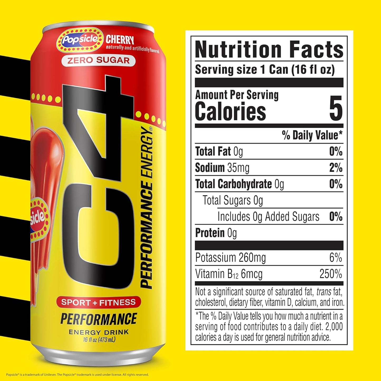 Cellucor C4 Cherry Flavored Energy Drink, Sugar-Free Carbonated Pre-Workout Drink, 16 oz, 12-Bottle Pack
