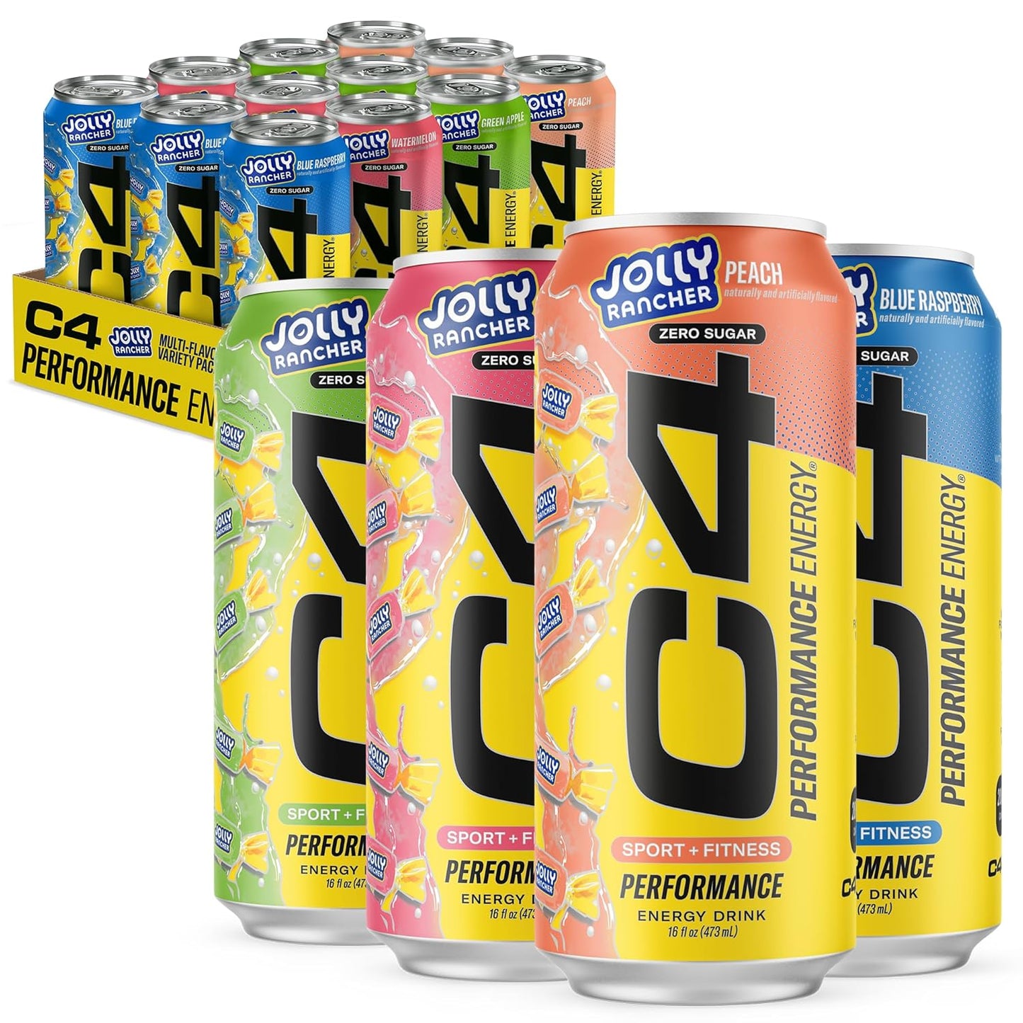 Cellucor C4 Energy Drink | Mixed Flavors | 200mg Caffeine | 16 fl oz (12 bottles)