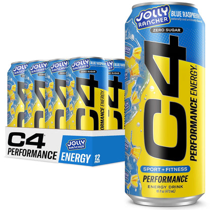 Cellucor C4 Energy Drink | Blueberry Flavor | 200mg Caffeine | 16 fl oz (12 bottles)