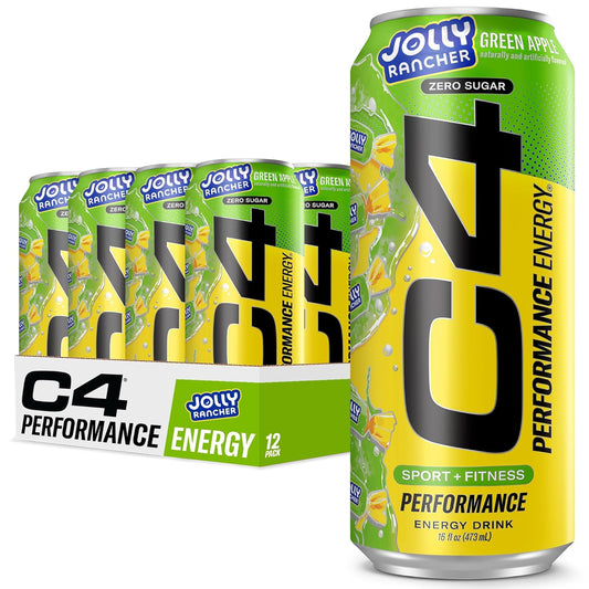 Cellucor C4 Energy Drink | Green Apple Flavor | 200 mg Caffeine | 16 fl oz (12 bottles)