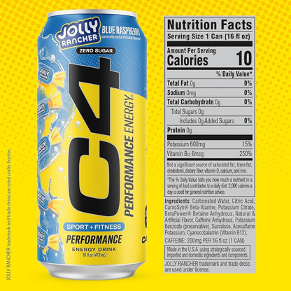 Cellucor C4 Energy Drink | Mixed Flavors | 200mg Caffeine | 16 fl oz (12 bottles)