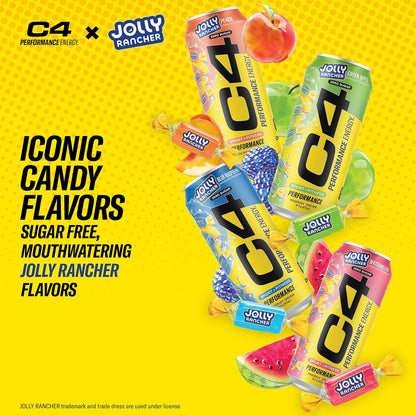 Cellucor C4 Energy Drink | Peach Flavor | Contains 200mg Caffeine | 16 fl oz (12 bottles)